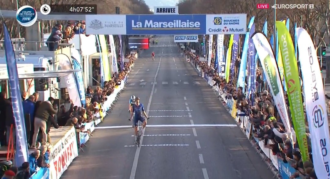 Victoire de Kevin Geniets lors du Grand Prix La Marseillaise 2024.