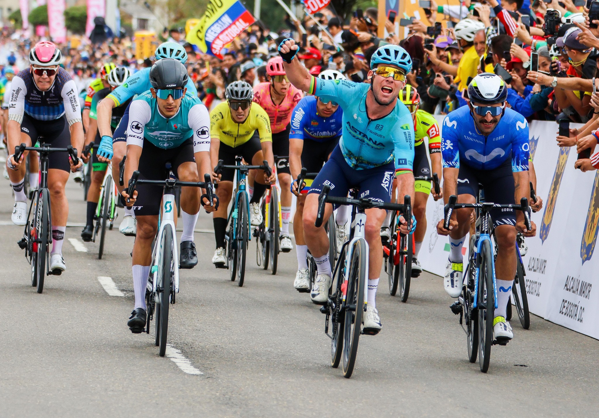 Classement de la 4ème étape du Tour Colombia, remportée par Mark Cavendish.