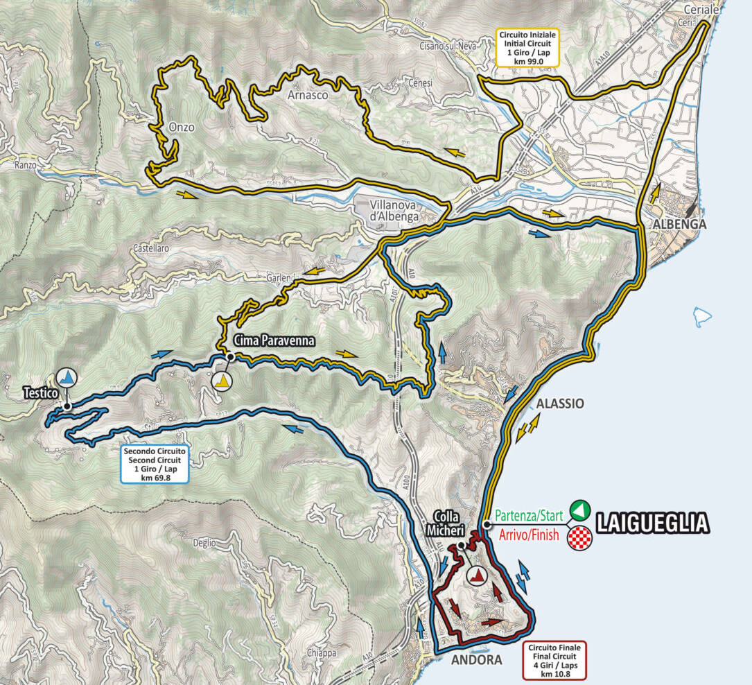 parcours 61° Trofeo Laigueglia