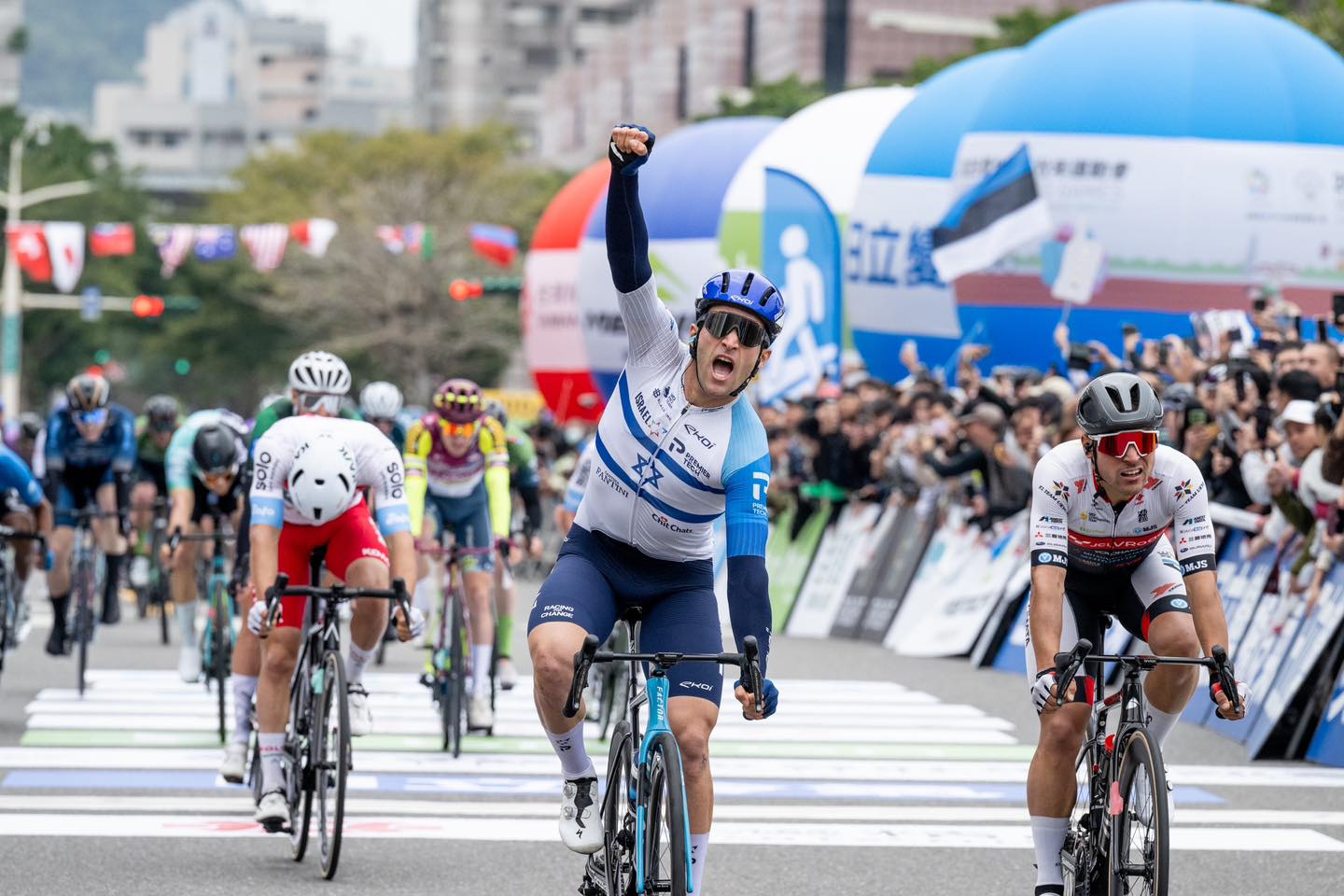 Classement de la 1ère étape du Tour de Taiwan, remportée par Itamar Einhorn.