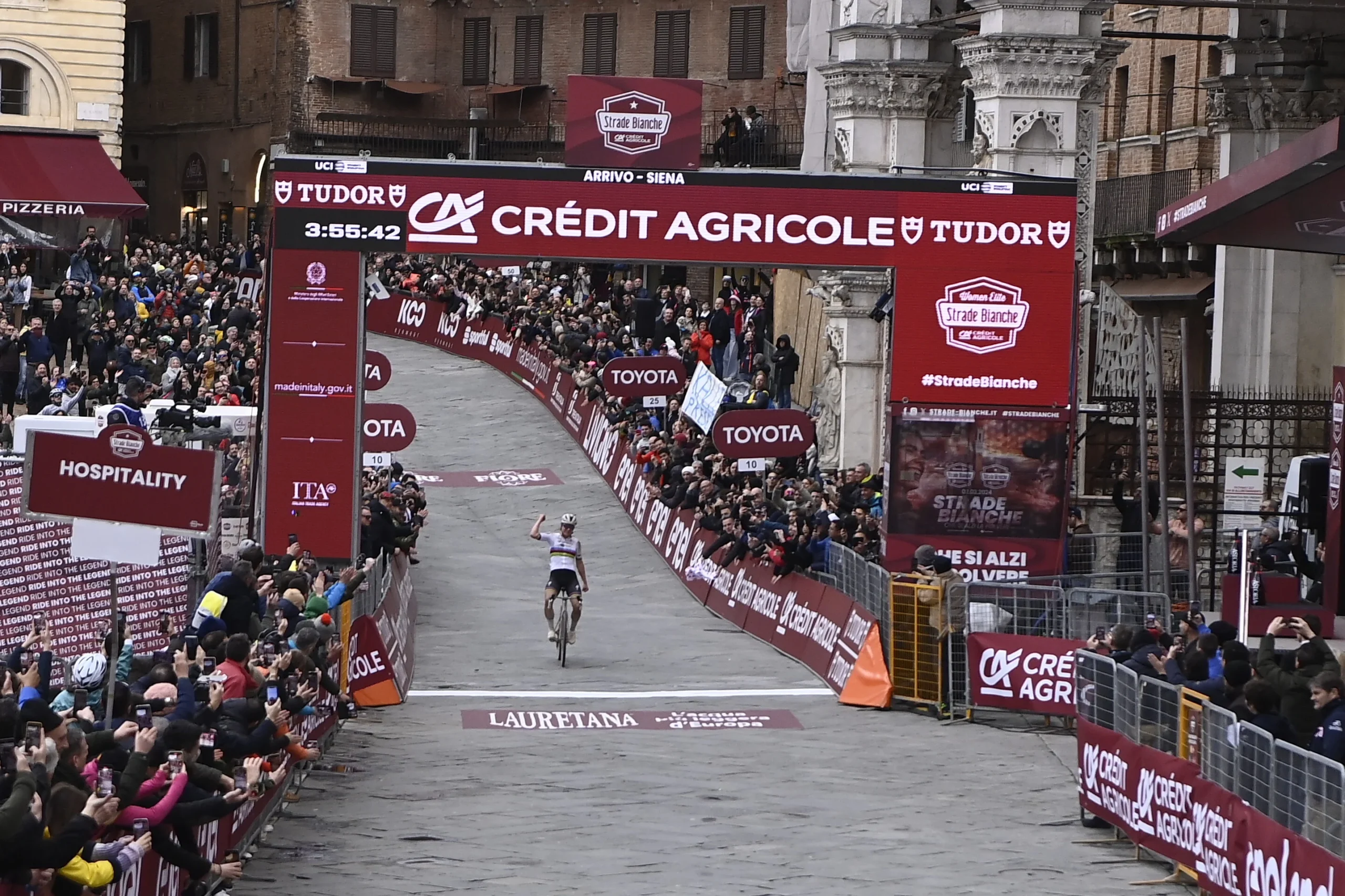 Classement des Strade Bianche, remporté par Lotte Kopecky.