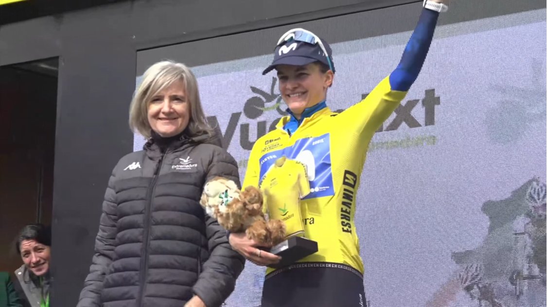 Classement de la 1ère étape de la Vuelta Extremadura Feminas, remportée par Olivia Baril.