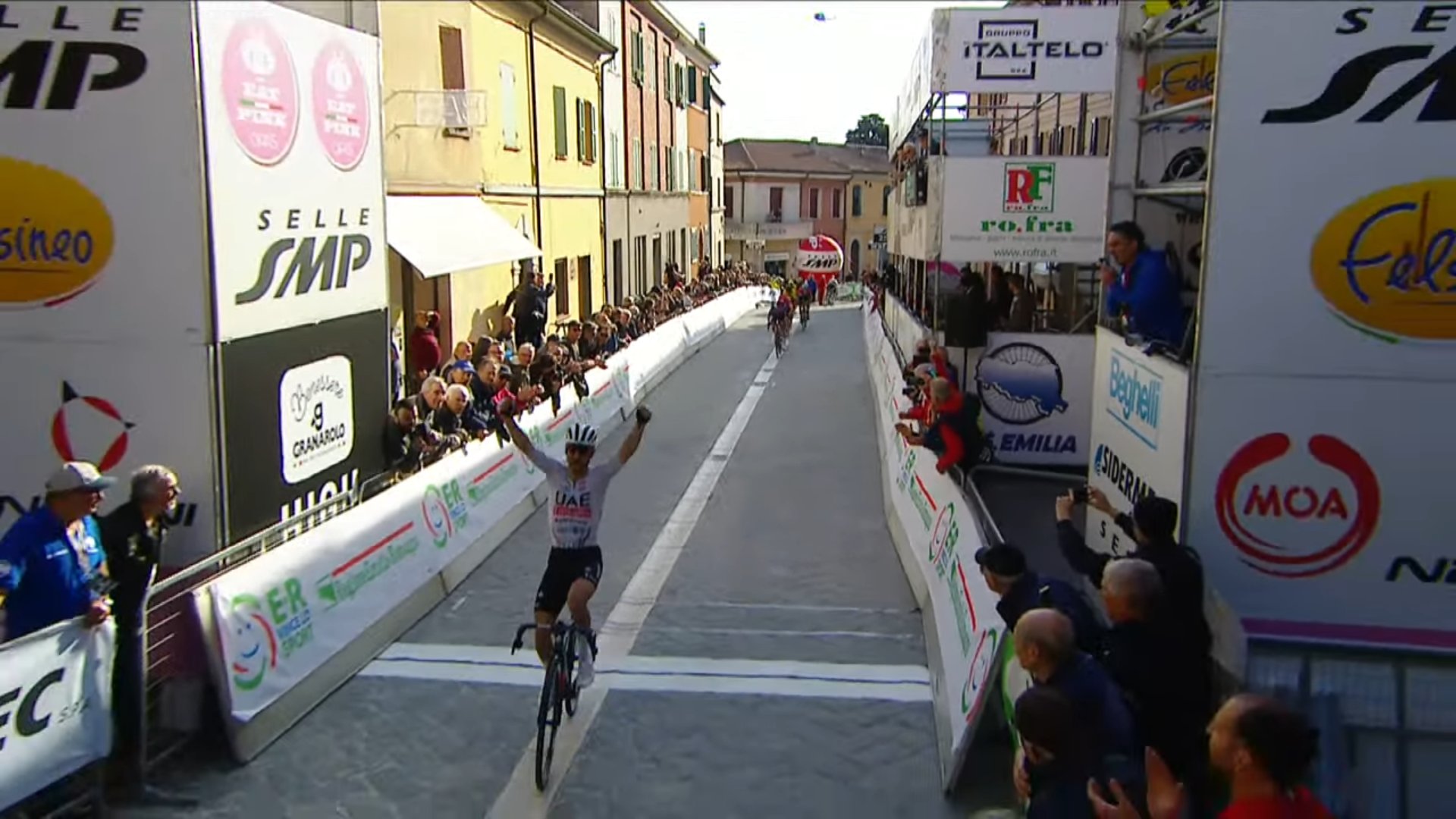 Classement de la 2ème étape de la semaine Coppi e Bartali, remportée par Diego Ulissi.