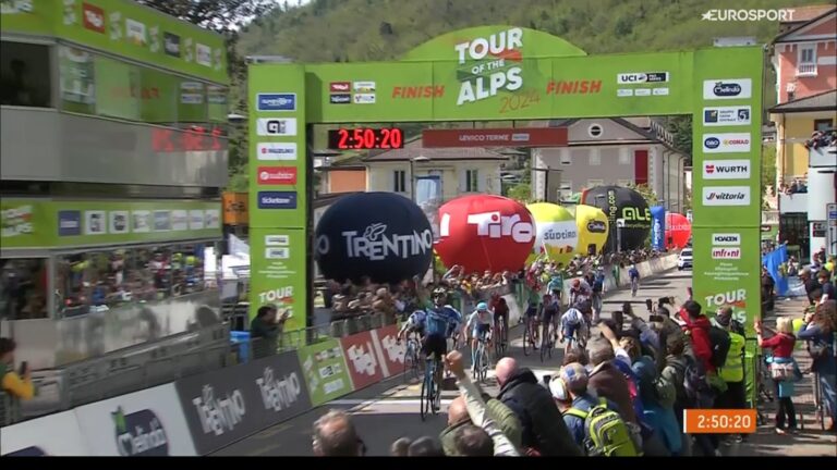 Classement de la 5ème étape du Tour of the Alps, remportée par Aurélien Paret Peintre