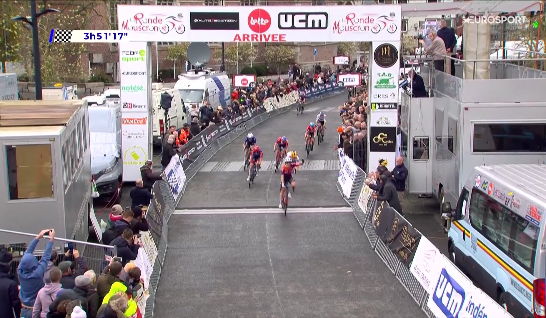 Classement de la Ronde de Mouscron, remportée par Daria Pikulik.