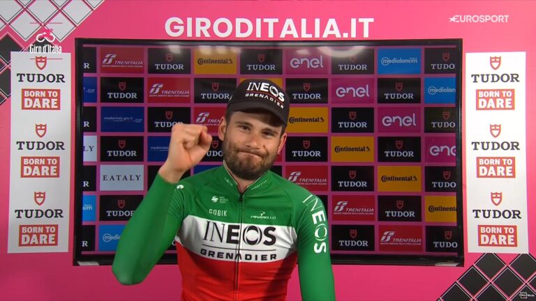 Classement de la 14ème étape du Tour d'Italie, remportée par Filippo Ganna