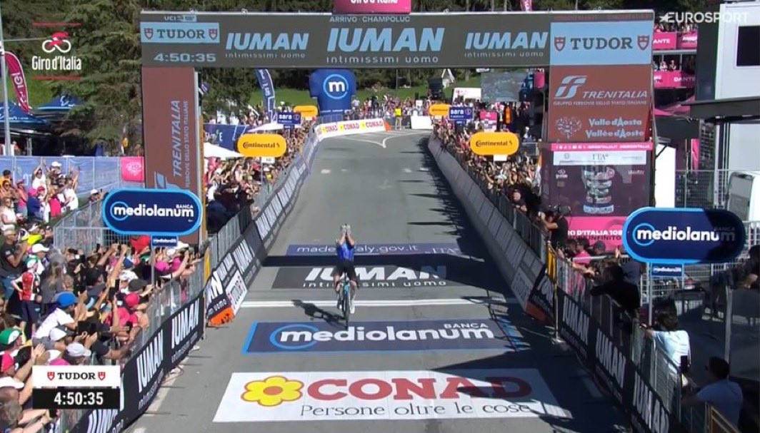 Nicolas Prodhomme remporte la 19ème étape du Tour d'Italie