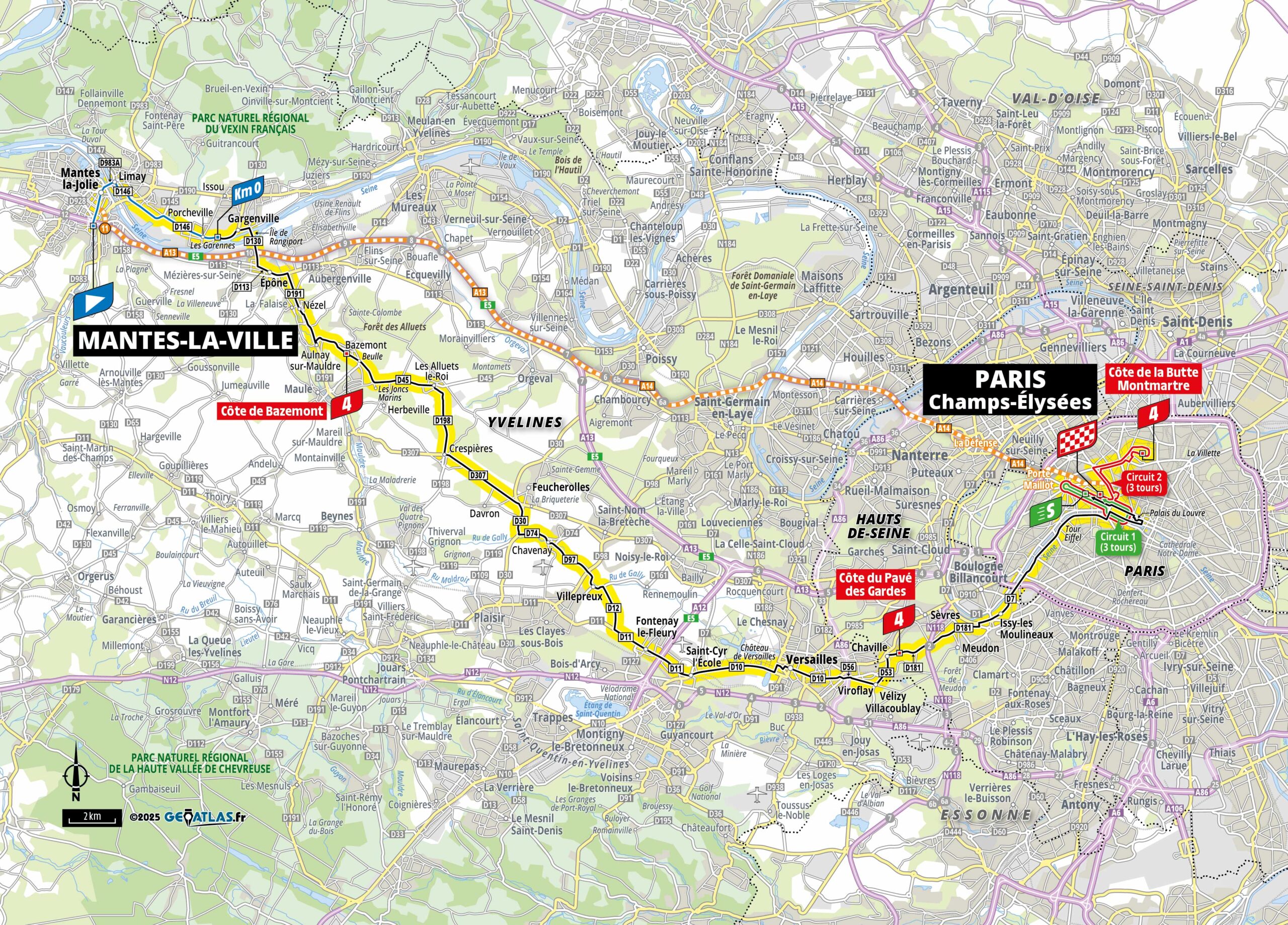 Le parcours de la 21ème étape du Tour de France est connu