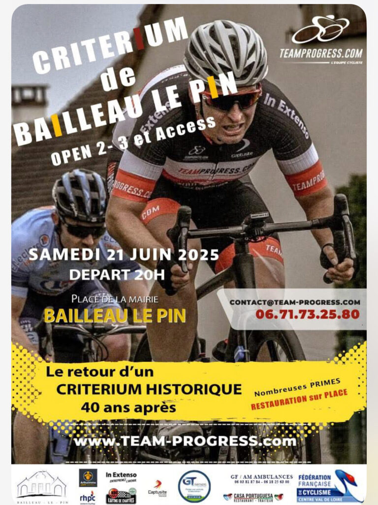 Rendez-vous le 21 juin pour le Critérium de Bailleau le Pin
