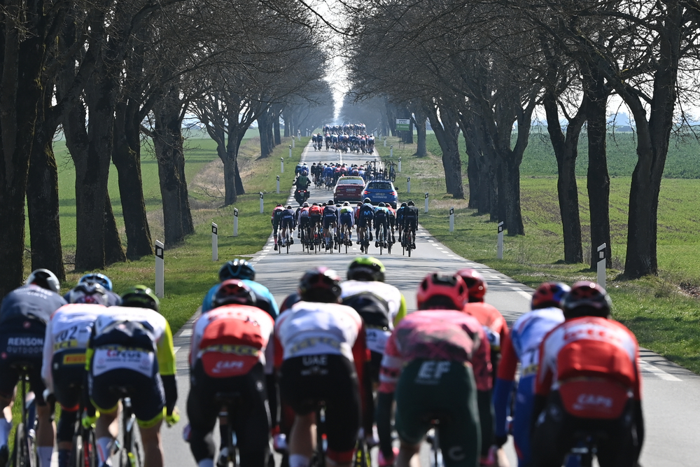 Attention au vent lors de la 1ère étape du Tour de France