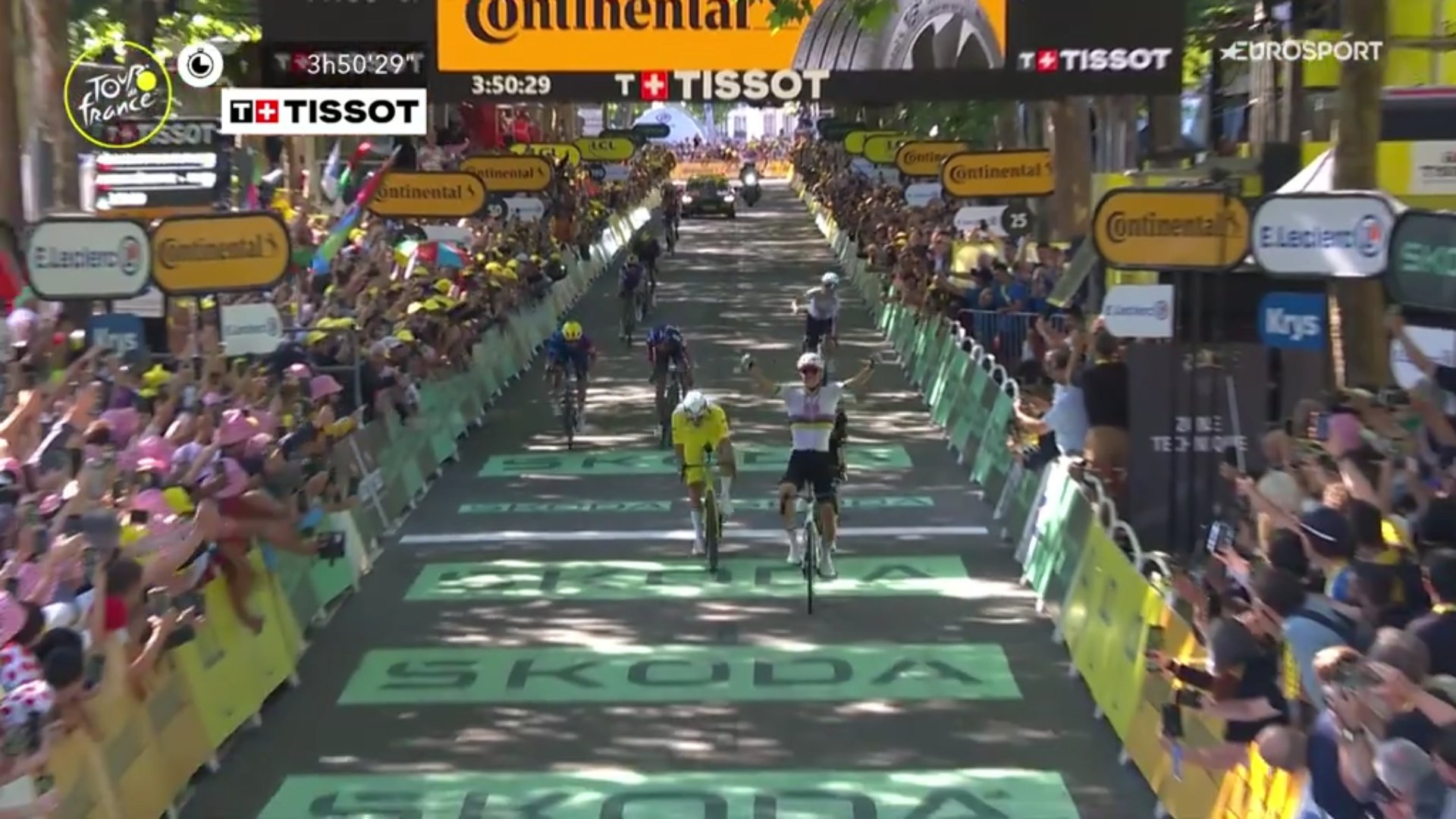 Tadej Pogacar remporte la 4ème étape du Tour de France