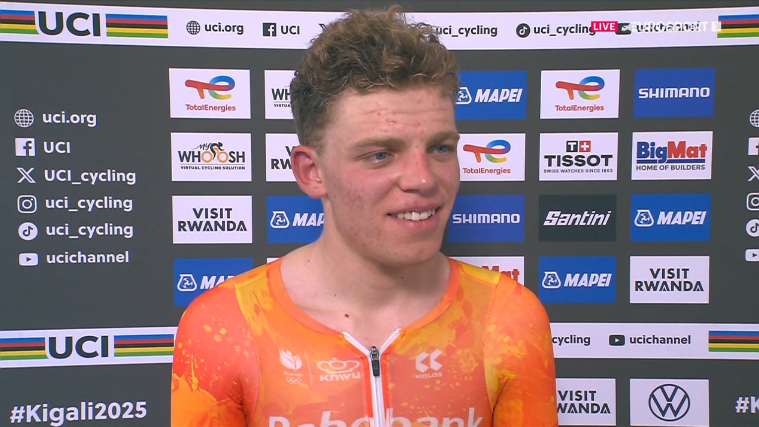 Michiel Mouris champion du monde Juniors du chrono