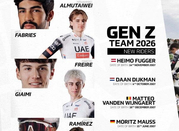 Présentation officielle de l’équipe UAE Team Emirates–XRG Gen Z 2026.