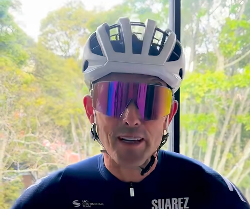 Oscar Sevilla en course sous les couleurs de Team Medellín.