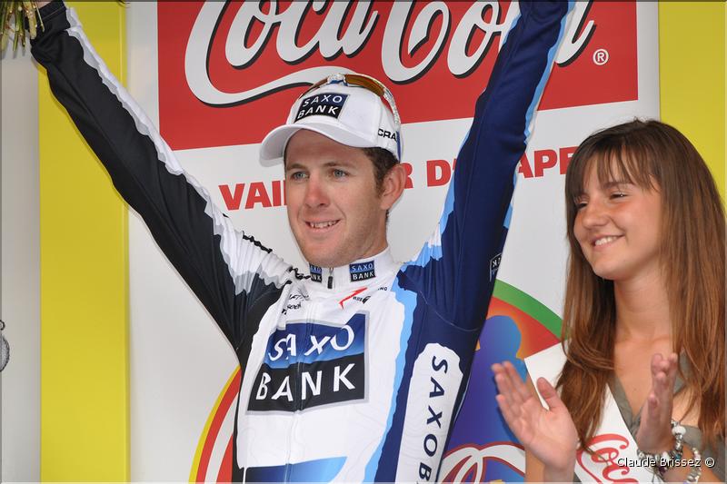 Matthew Goss après une victoire lors du Tour de Wallonie 2009.