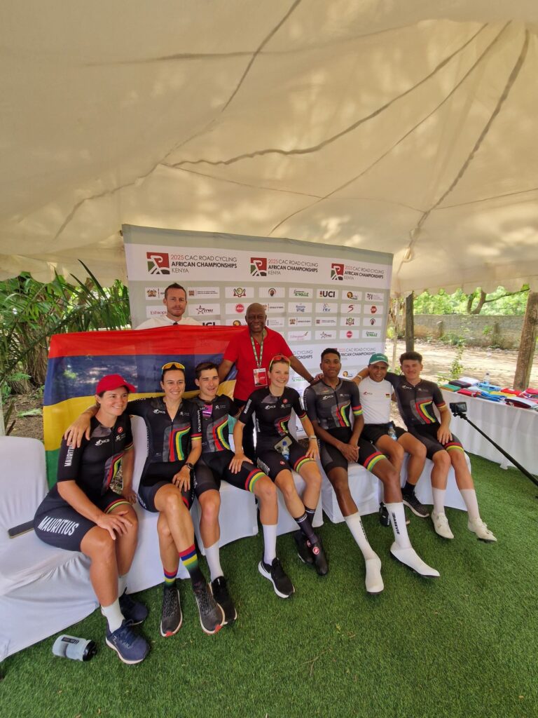 Maurice a remporté le relais mixte des championnats d'Afrique de cyclisme sur route 2025.