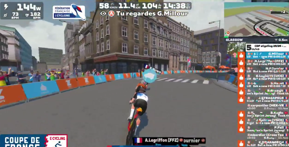 Classement final Coupe de France e-cycling 2025-2026