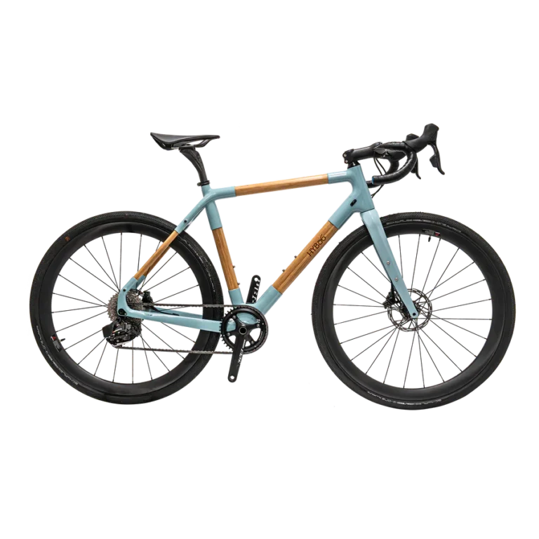 Vélo Hyboo Gravel à cadre en bambou avec jonctions carbone