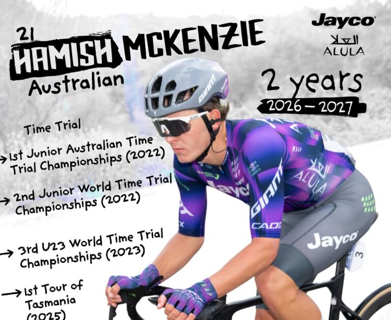 Hamish McKenzie sous le maillot de Hagens Berman Jayco