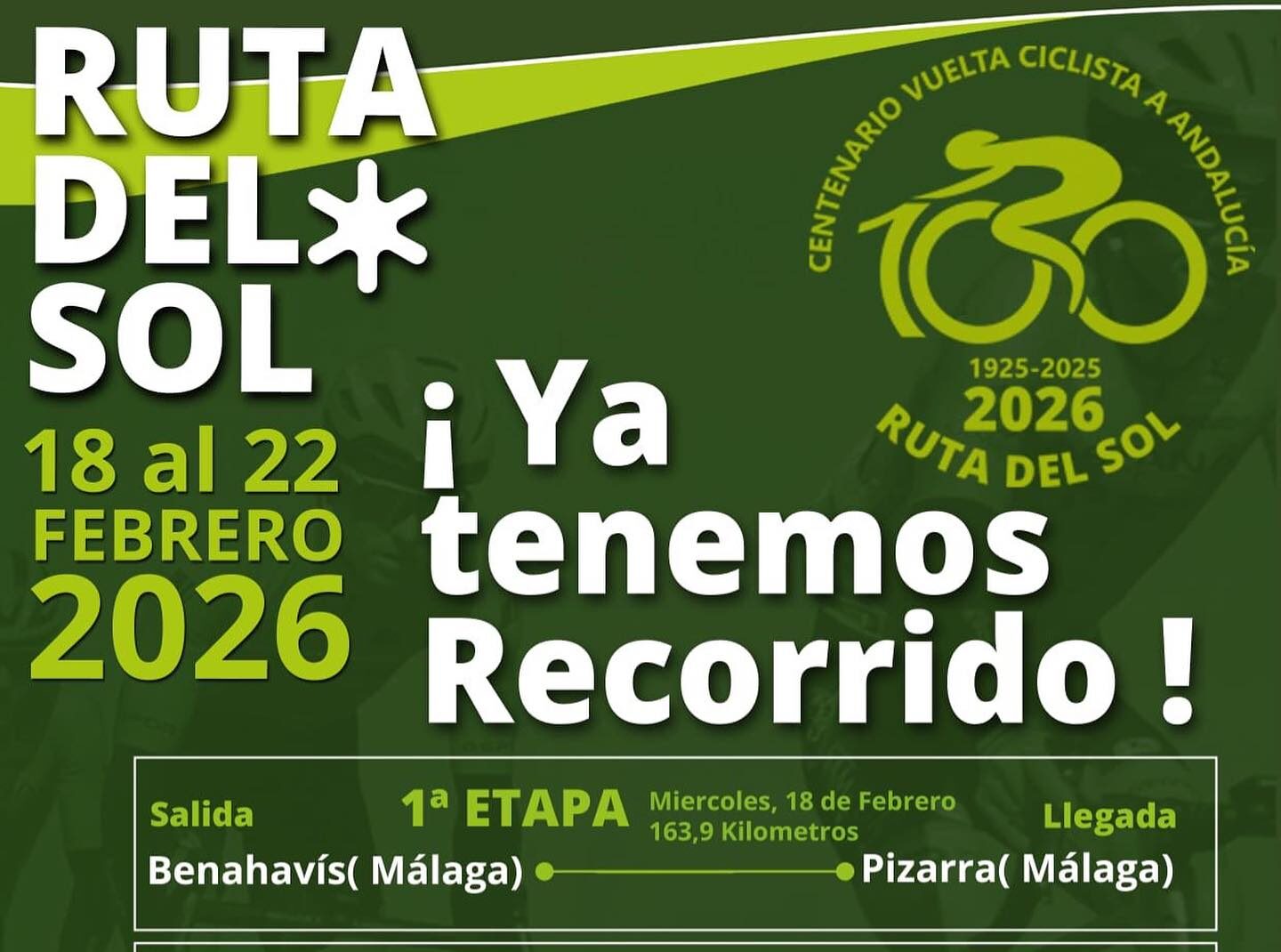 Parcours officiel de la Ruta del Sol 2026 en Andalousie