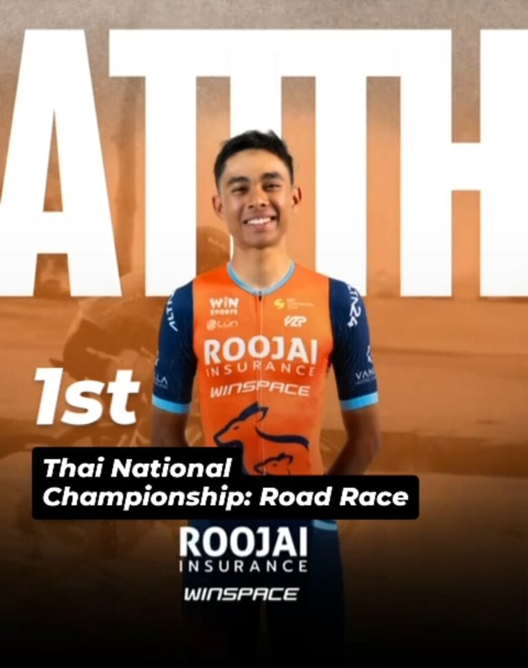 Baptiste Poulard, coureur de l’équipe Roojai Insurance, champion de Thaïlande sur route 2026