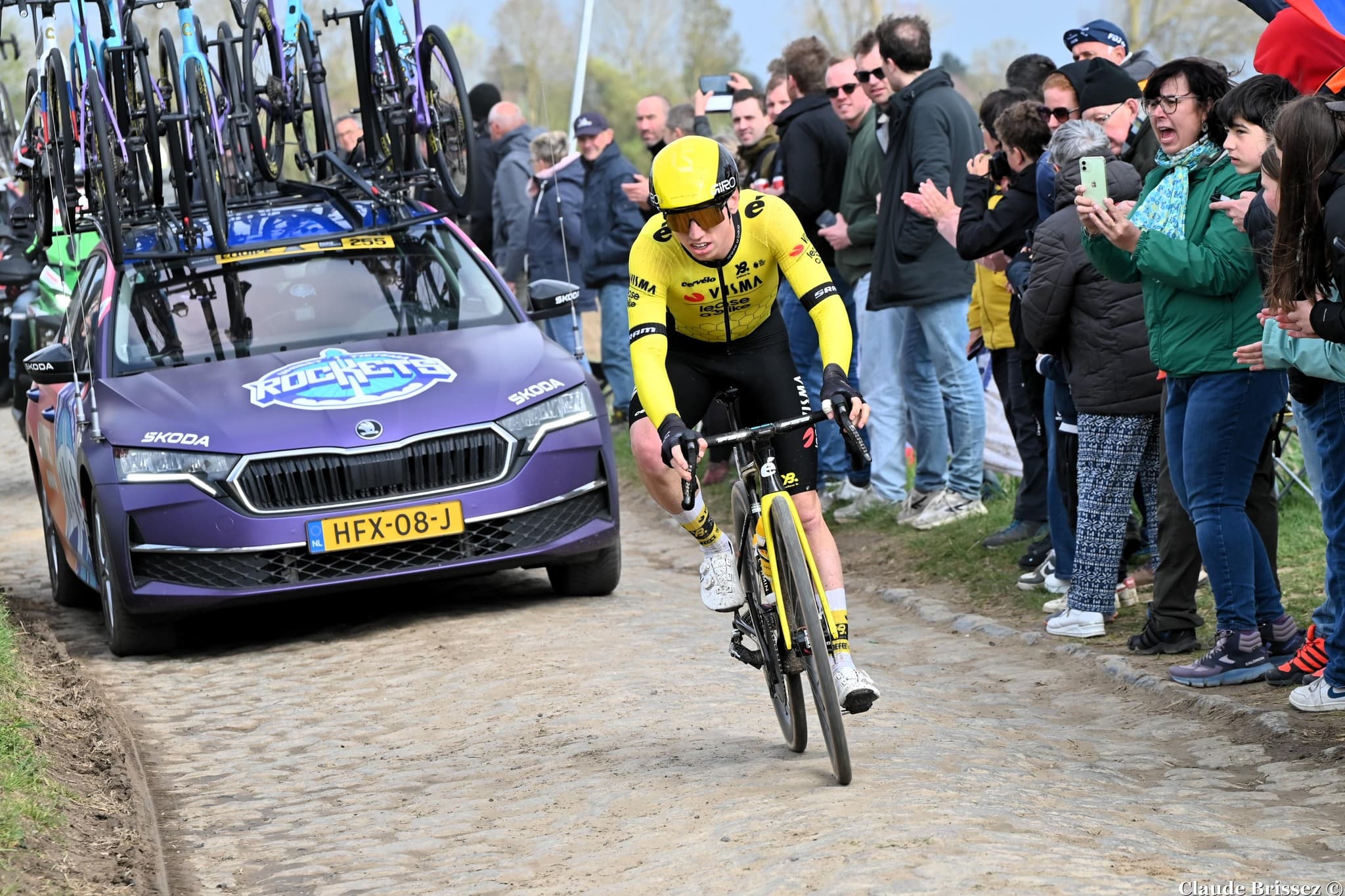 Matthew Brennan en action lors d’une course WorldTour