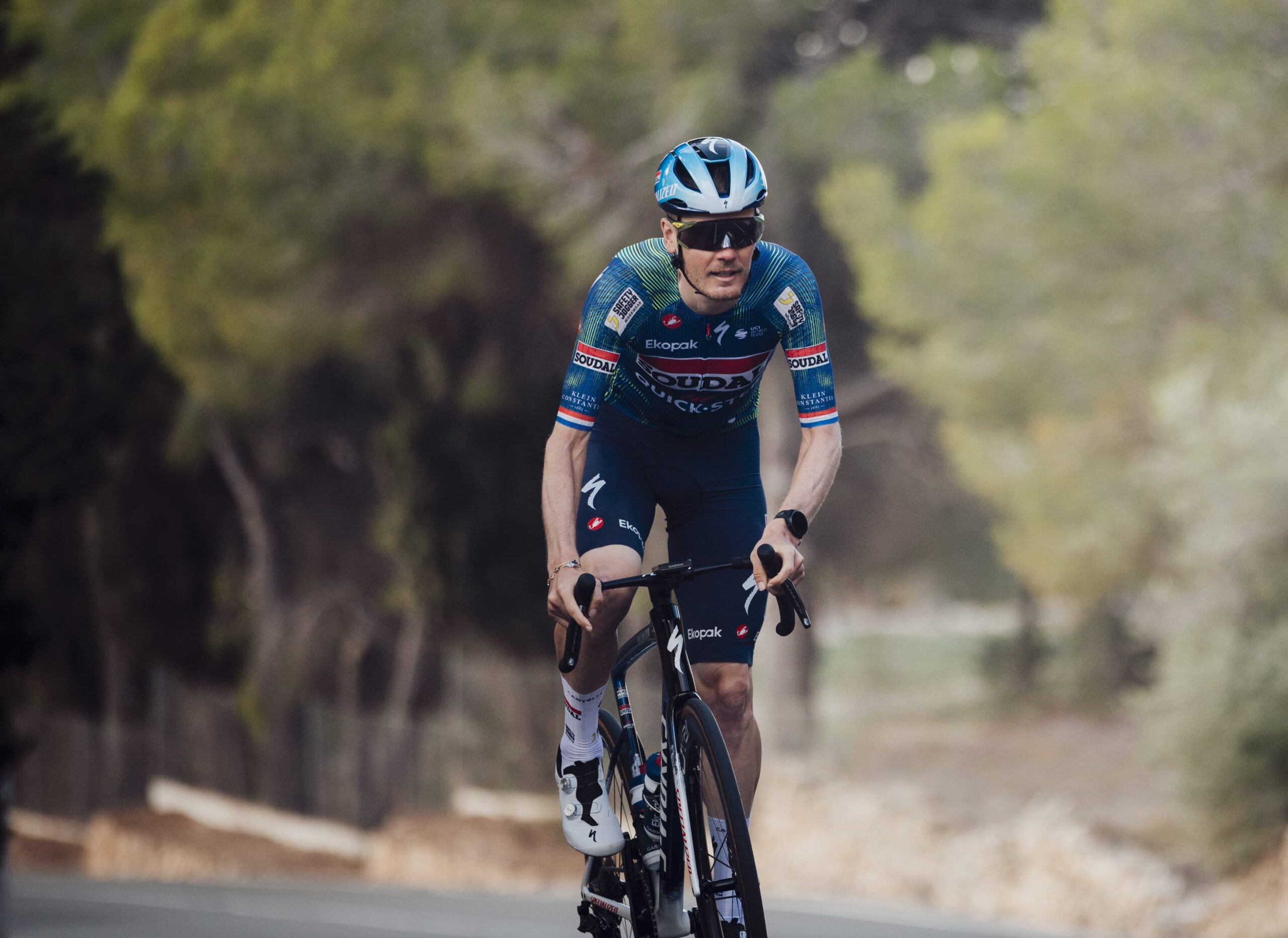 Dylan Van Baarle sous le maillot Soudal Quick-Step lors de sa préparation pour la saison 2026