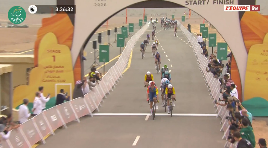 Jonathan Milan s’impose lors de la 1re étape de l’AlUla Tour 2026