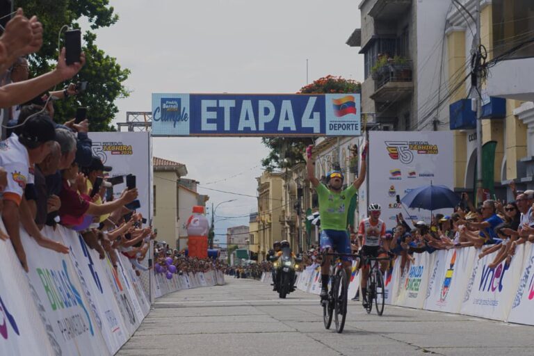 Arrivée de la 4e étape de la Vuelta al Táchira 2026 avec Jorge Abreu