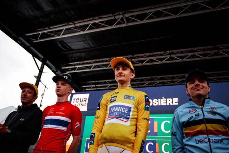 Podium du Tour de l’Avenir 2025 après la dernière étape