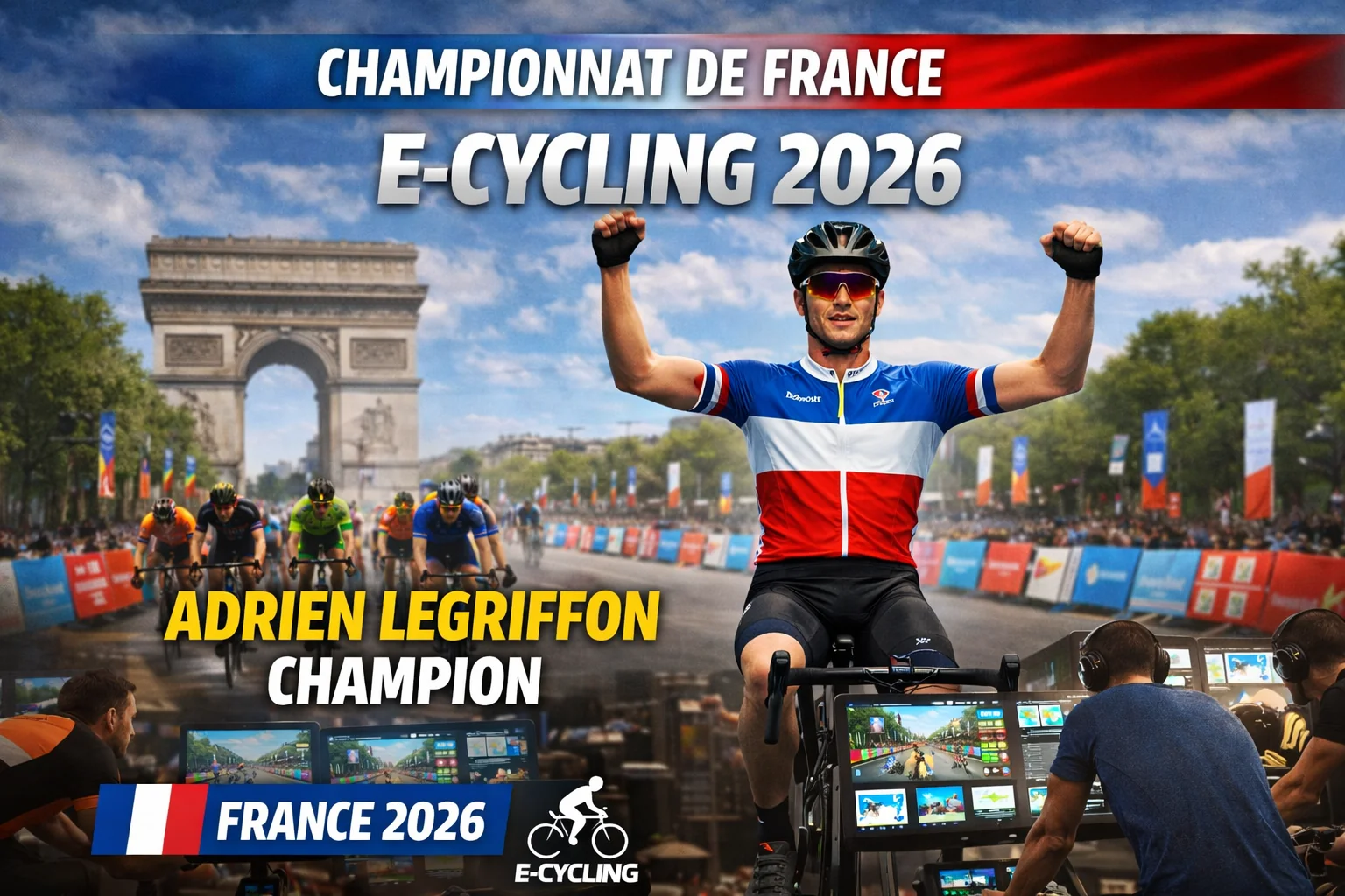 Adrien Legriffon champion de France e-cycling 2026