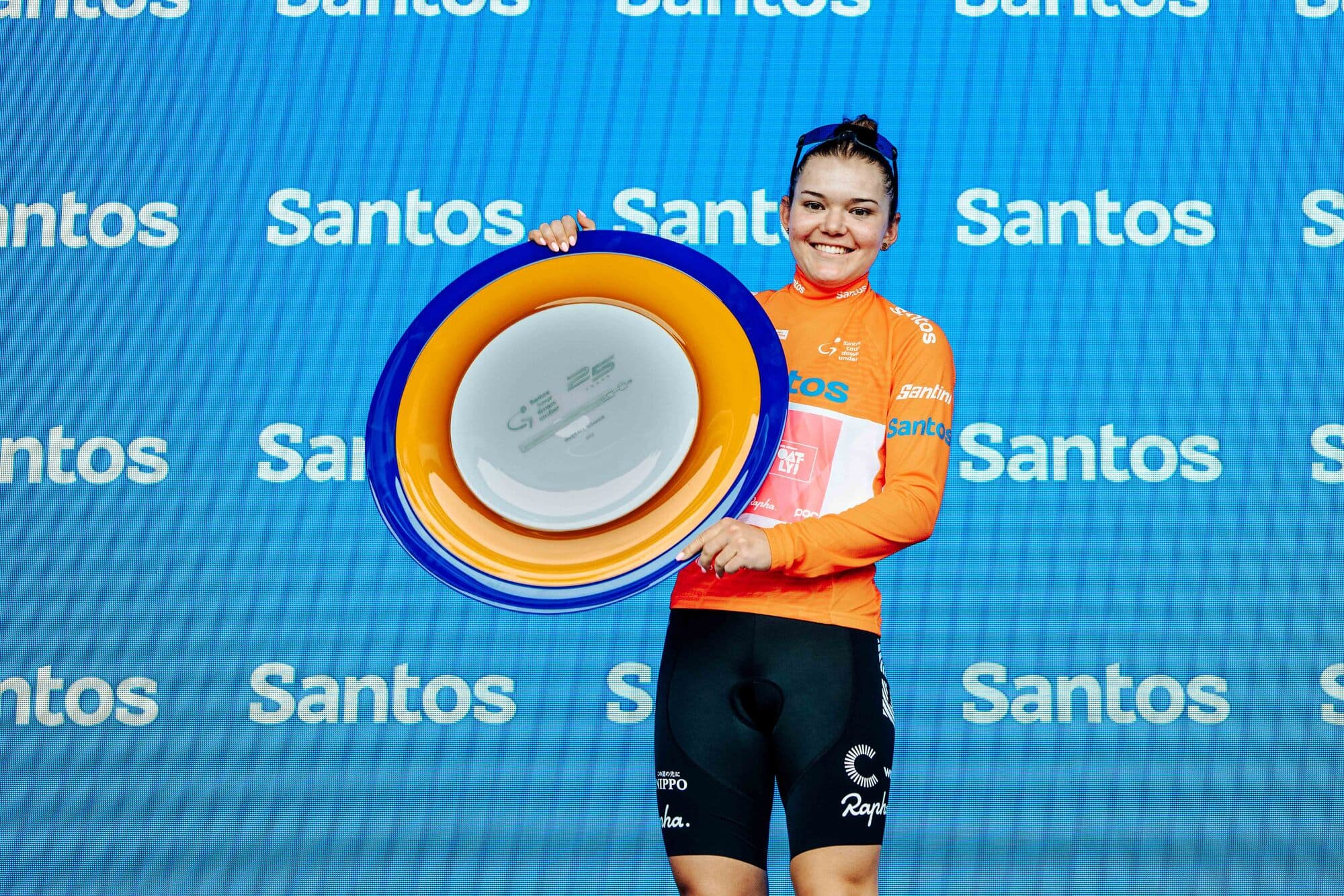 Podium final du Women’s Tour Down Under 2025 en Australie