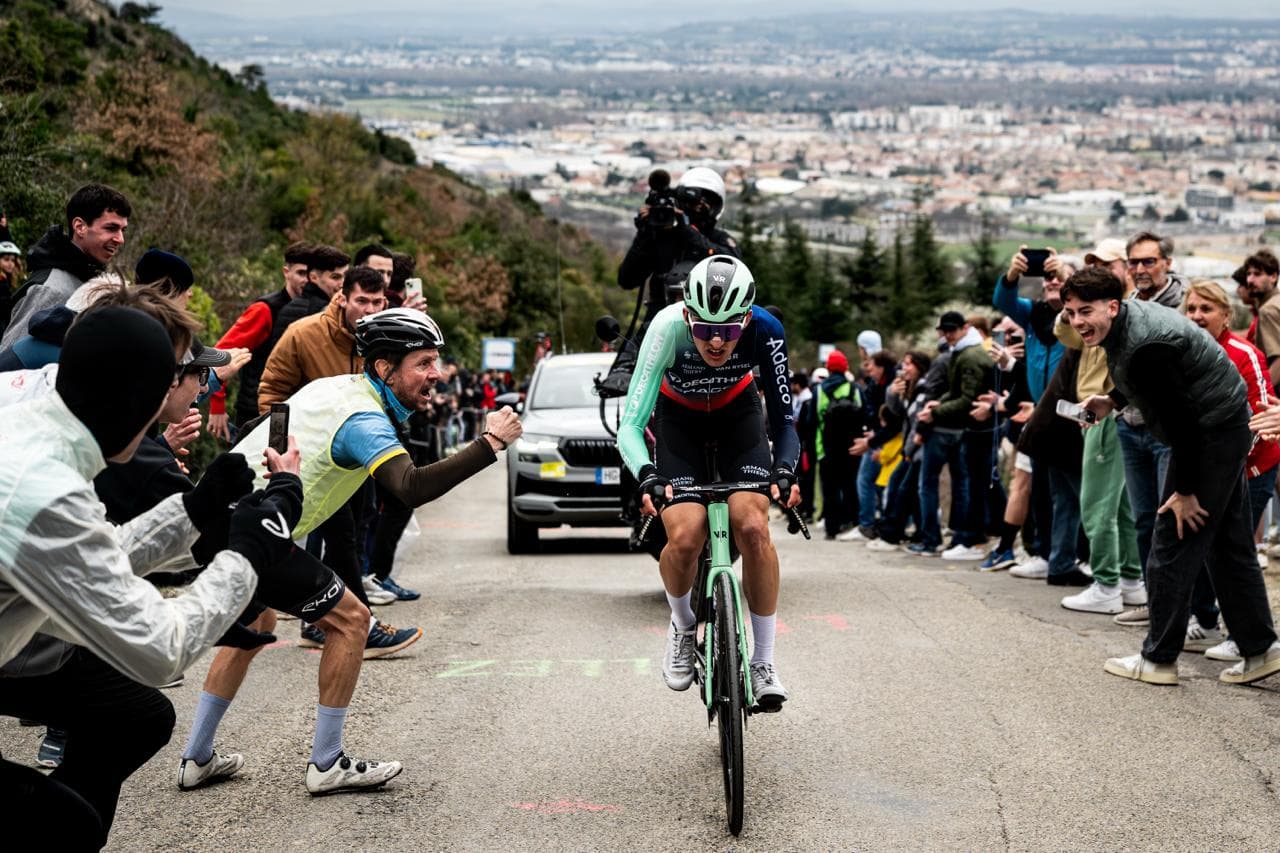 Paul Seixas après sa victoire sur la Faun-Ardèche Classic