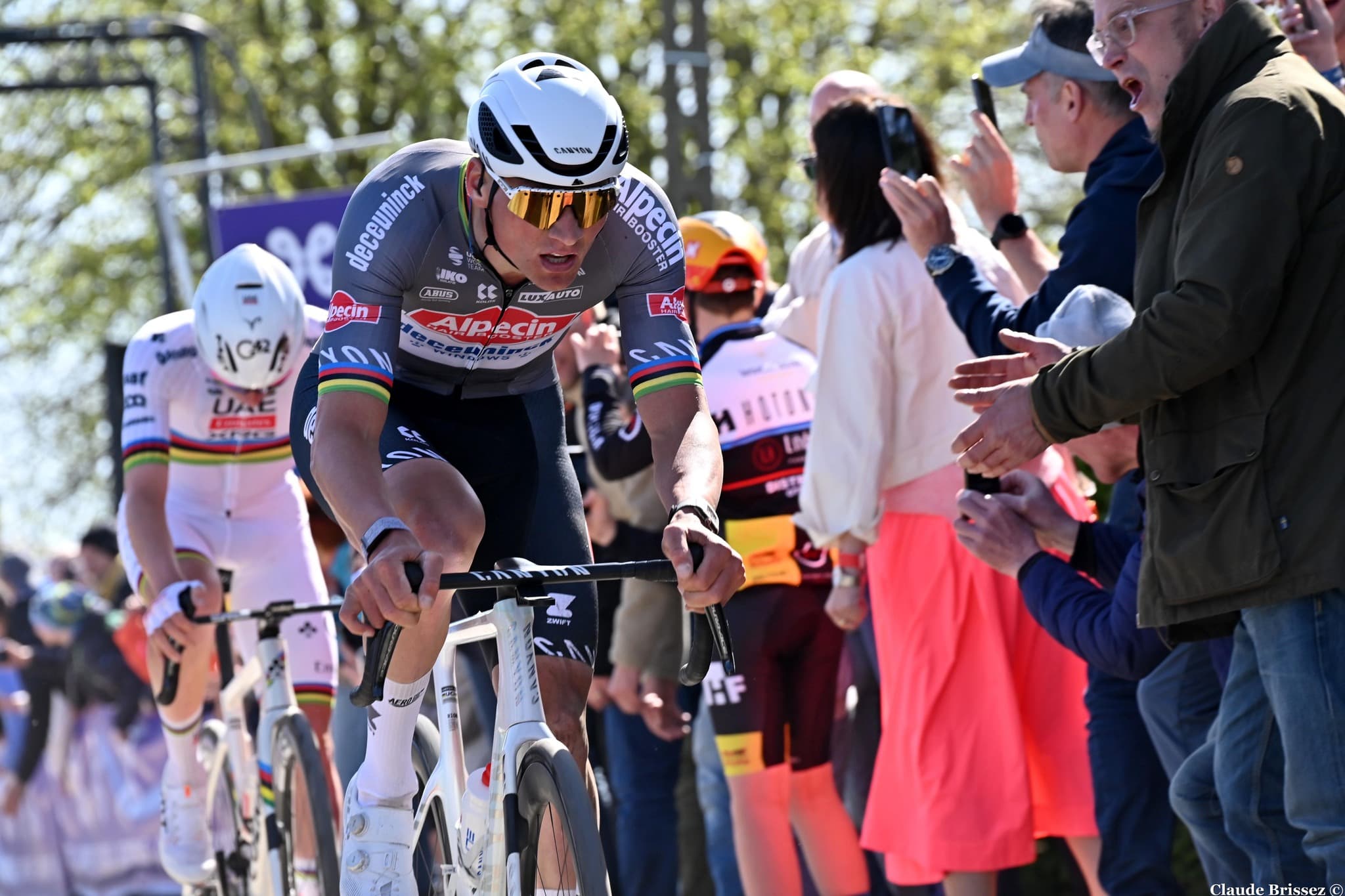 Mathieu van der Poel lors d’une course sur route avec Alpecin-Deceuninck