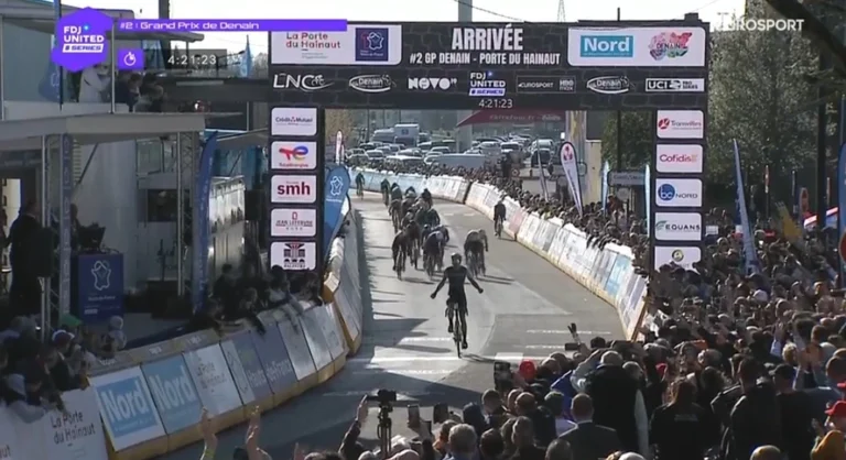 Alec Segaert lors de sa victoire au Grand Prix de Denain 2026