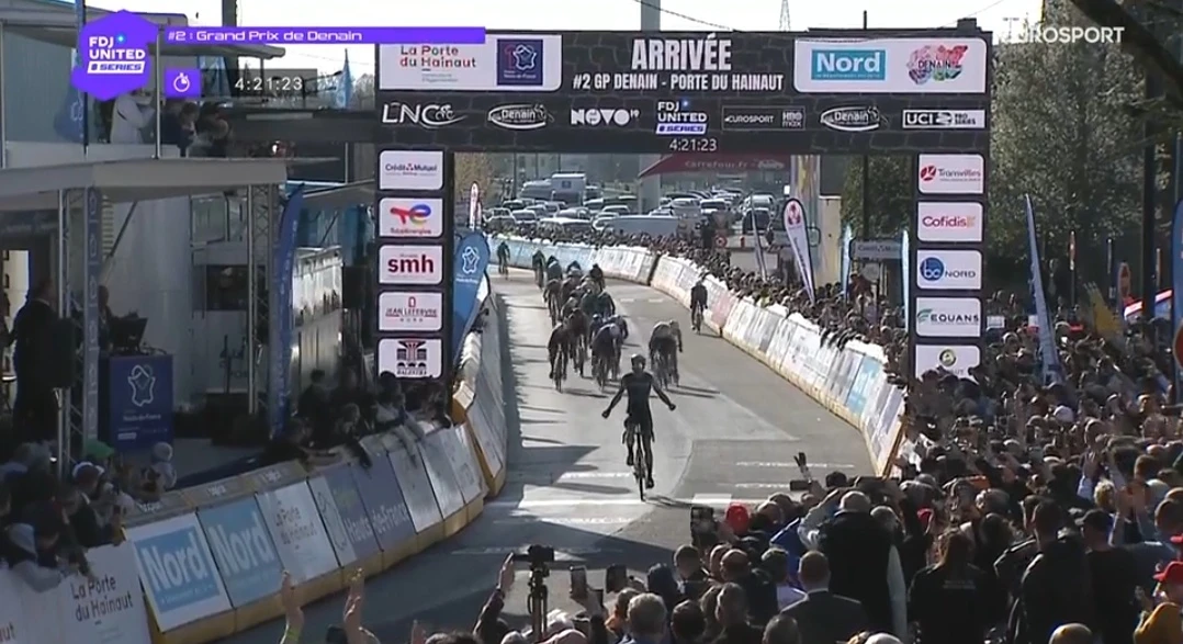 Alec Segaert lors de sa victoire au Grand Prix de Denain 2026