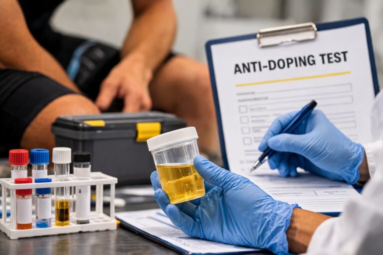 Contrôle antidopage d’un sportif avec prélèvement d’échantillon en laboratoire