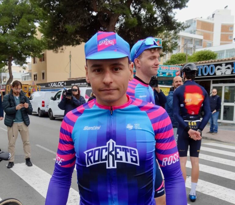 Clément Venturini lors d’une course en France avant la Route Adélie de Vitré