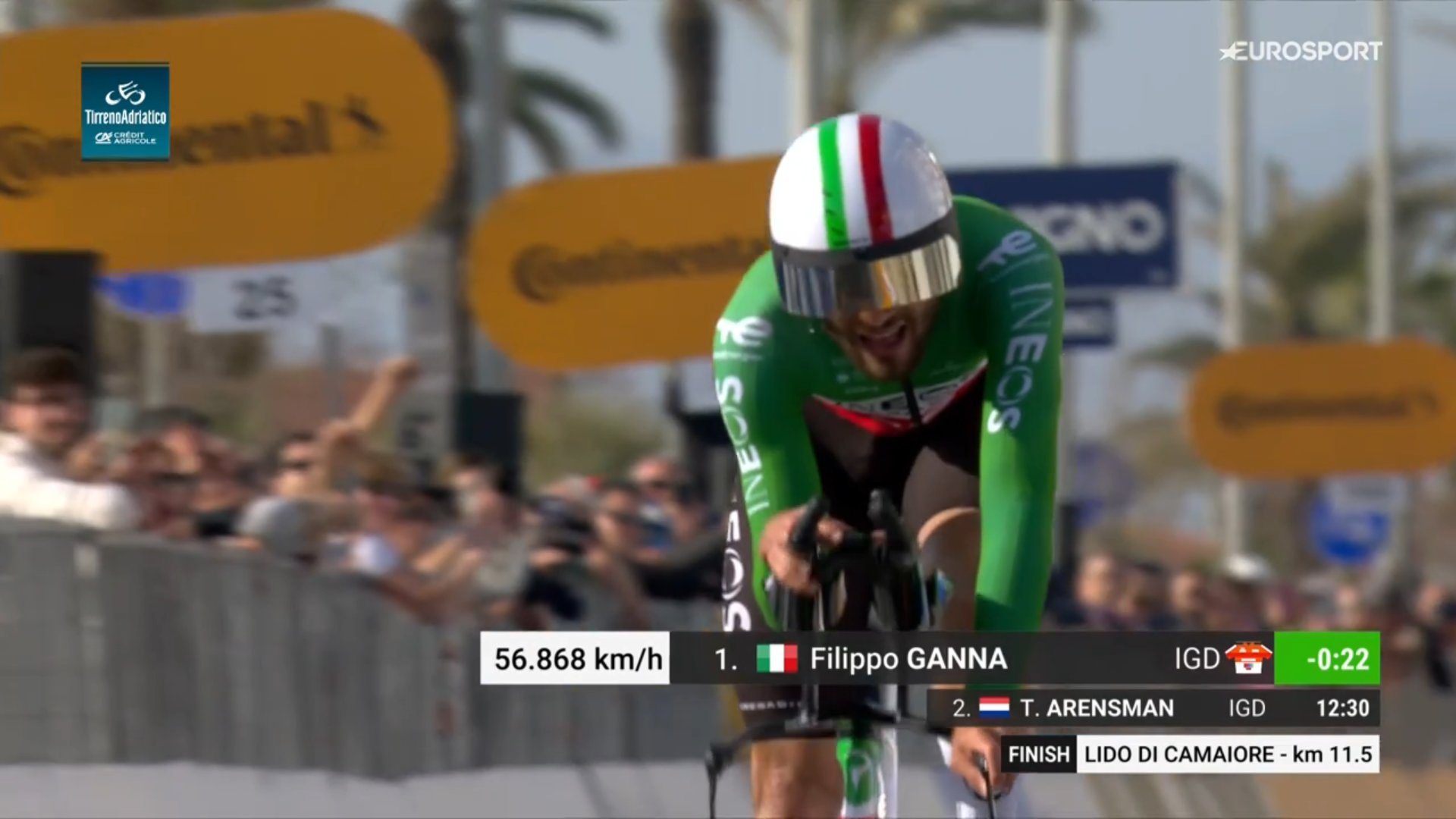 Filippo Ganna gagne la 1ère étape de Tirreno-Adriatico