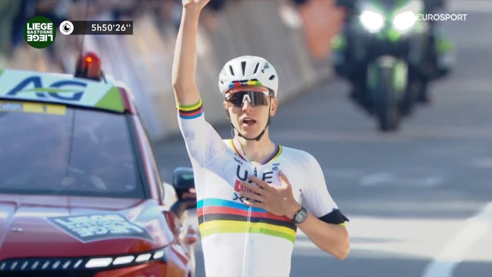 Tadej Pogacar remporte Liège-Bastogne-Liège