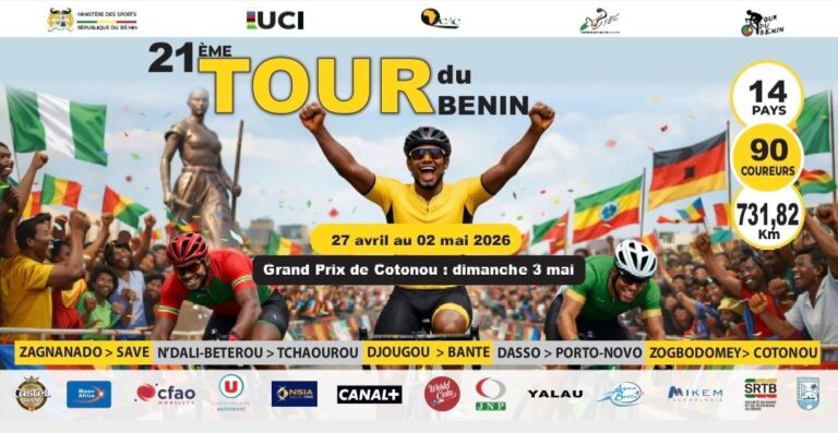 affiche Tour du Bénin 2026 parcours étapes course cycliste