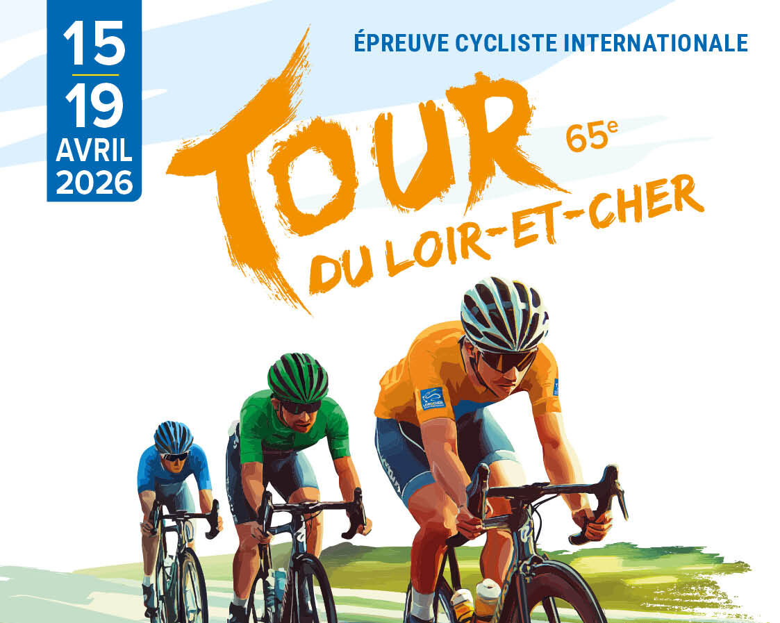 Affiche officielle du Tour du Loir-et-Cher présentant l’édition 2026 et les informations de la course