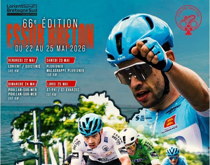 Coureurs engagés sur une course cycliste française avant l’Essor Breton 2026