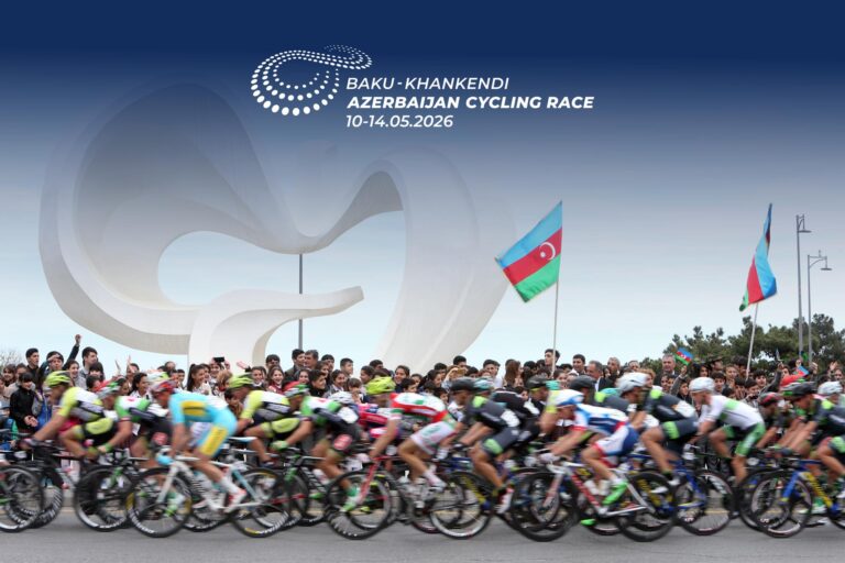 Peloton lors d’une course cycliste internationale, illustration de la Baku-Khankendi Azerbaijan Cycling Race 2026