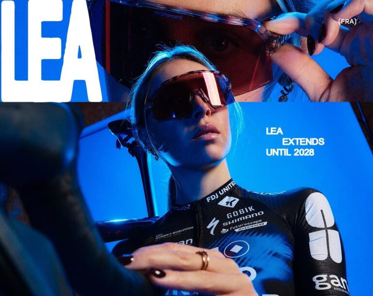 Léa Curinier avec le maillot FDJ UNITED-SUEZ