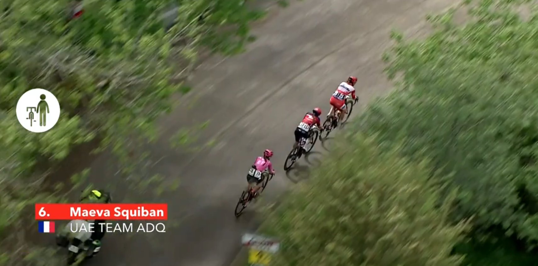 Maeva Squiban en course sous les couleurs de UAE Team ADQ