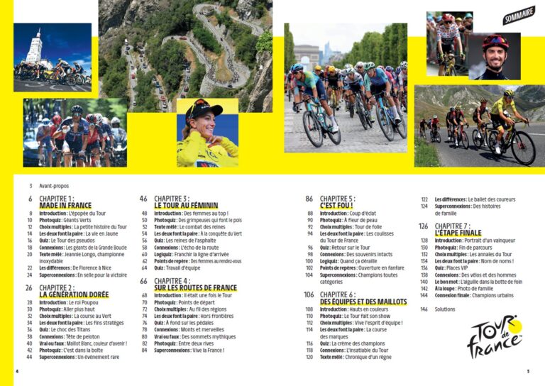 Couverture du livre de jeux officiel consacré au Tour de France publié par Sézame Éditions.