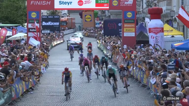 Andrea Bagioli vainqueur de la 4e étape du Tour of Austria à Steyr