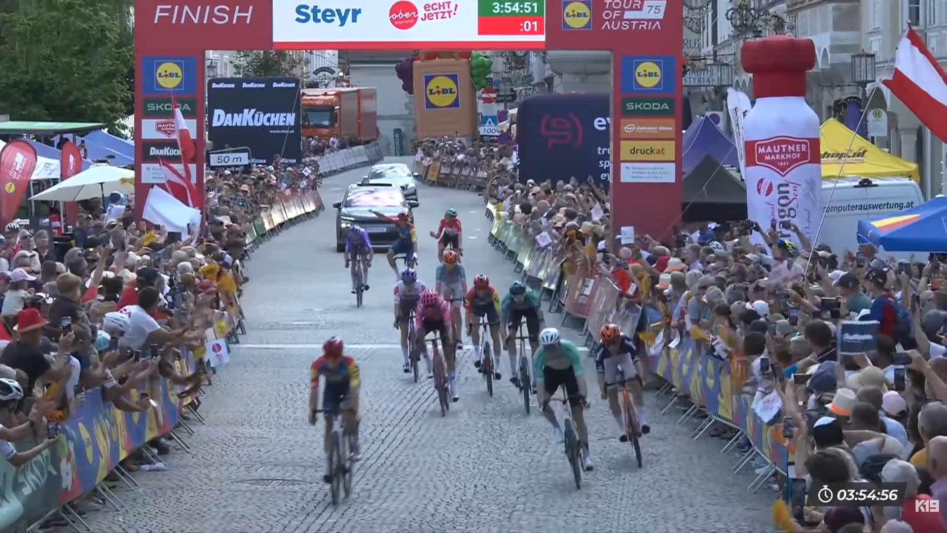 Andrea Bagioli vainqueur de la 4e étape du Tour of Austria à Steyr