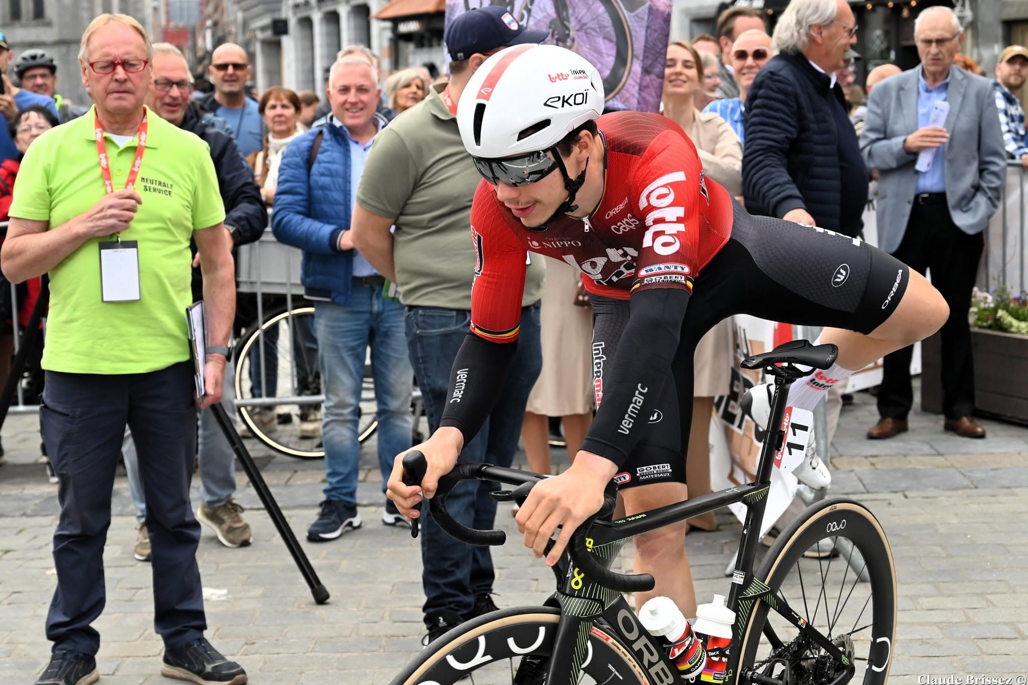 Arnaud De Lie avant son abandon sur le Tour de France